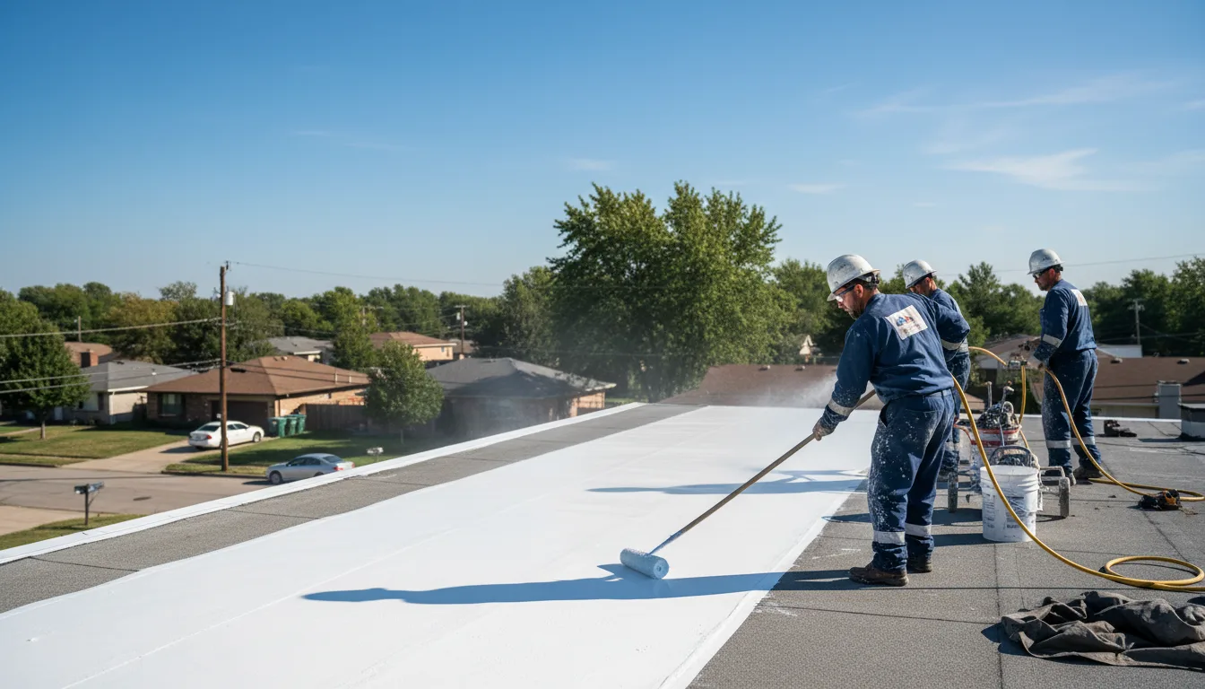 Commercial roof coating in Sims, AR near me